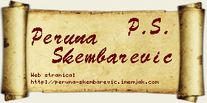 Peruna Škembarević vizit kartica
